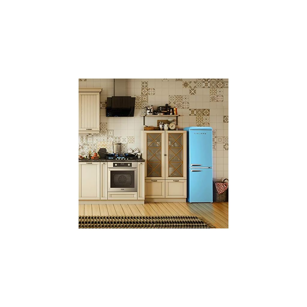 Galanz True Top Freezer Retro Refrigerator Frost Free, Dual Door Fridge