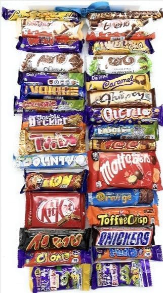 Mega Mix 21 Chocolate Gift Hamper Different Bars ''A Piece Of Chocolate A Day Keeps The Bad Mood Away'' Twisty Treat For All Occasions