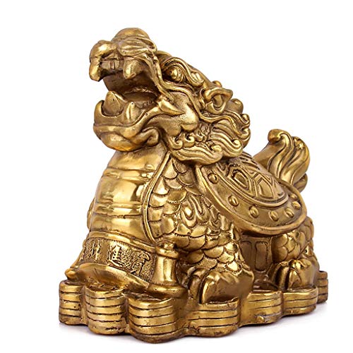Statue dragon tortue en laiton Feng Shui WXKAGF pour la décoration maison