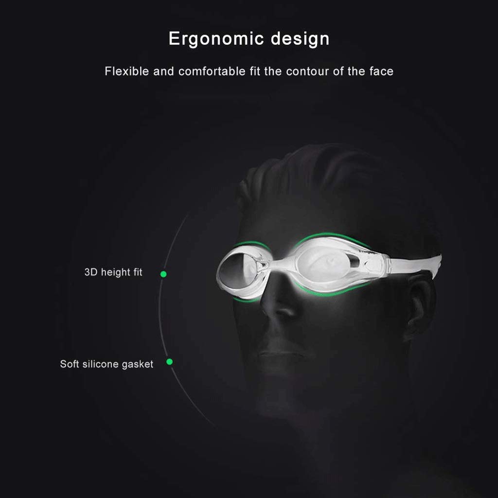 Occhialini da Nuoto con Tecnologia Anti Fog Swim - Ponte nasale per Una vestibilità Perfetta e Perfetta per Uomini, Donne e Bambini(3-Pack)
