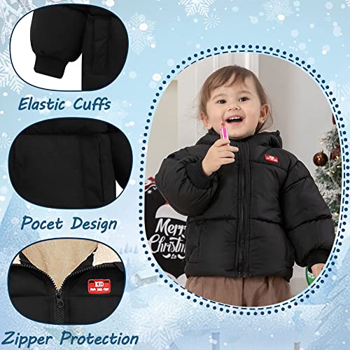 Xifamniy Baby Kids Winter Coat Puffer Down Jacket Windproof Light Winter Jacket Hooded Outwear 2-6T #TOP1