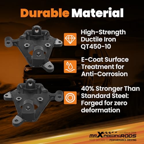 maXpeedingrods 2’’ Drop Spindles for Chevy Silverado/GMC Sierra 1500 (All Cabs) 2WD Only 2007-2016.5, Front Lowering Kit - Image 3