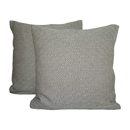 SCN Premium Kissenbezüge (40x40) 2er Set Baumwolle dekorativ modern orientalisch als Zierkissen Kopfkissen Dekokissen Sofakissen Couchkissen Waschbar (Braun, 40 x 40 cm) Cover