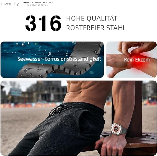 Bracelet en Métal pour Apple Watch Anti-Irritation et Réglable