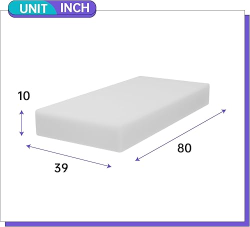 Miniatura 186 de PayLessHere - Colchón de espuma viscoelástica con gel, 6 pulgadas, tamaño queen, con certificación CertiPUR-US, sin fibra de vidrio, cama en una