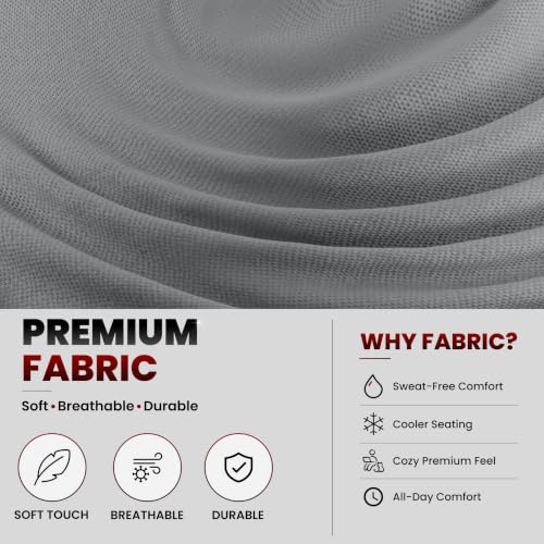 Image of beAAtho Vintage Executive High Back Ergonomic Fabric Office Chair with 3 Years Warranty | Revolving Director & Boss Seating | Orthopedic Design | Fabric Grey