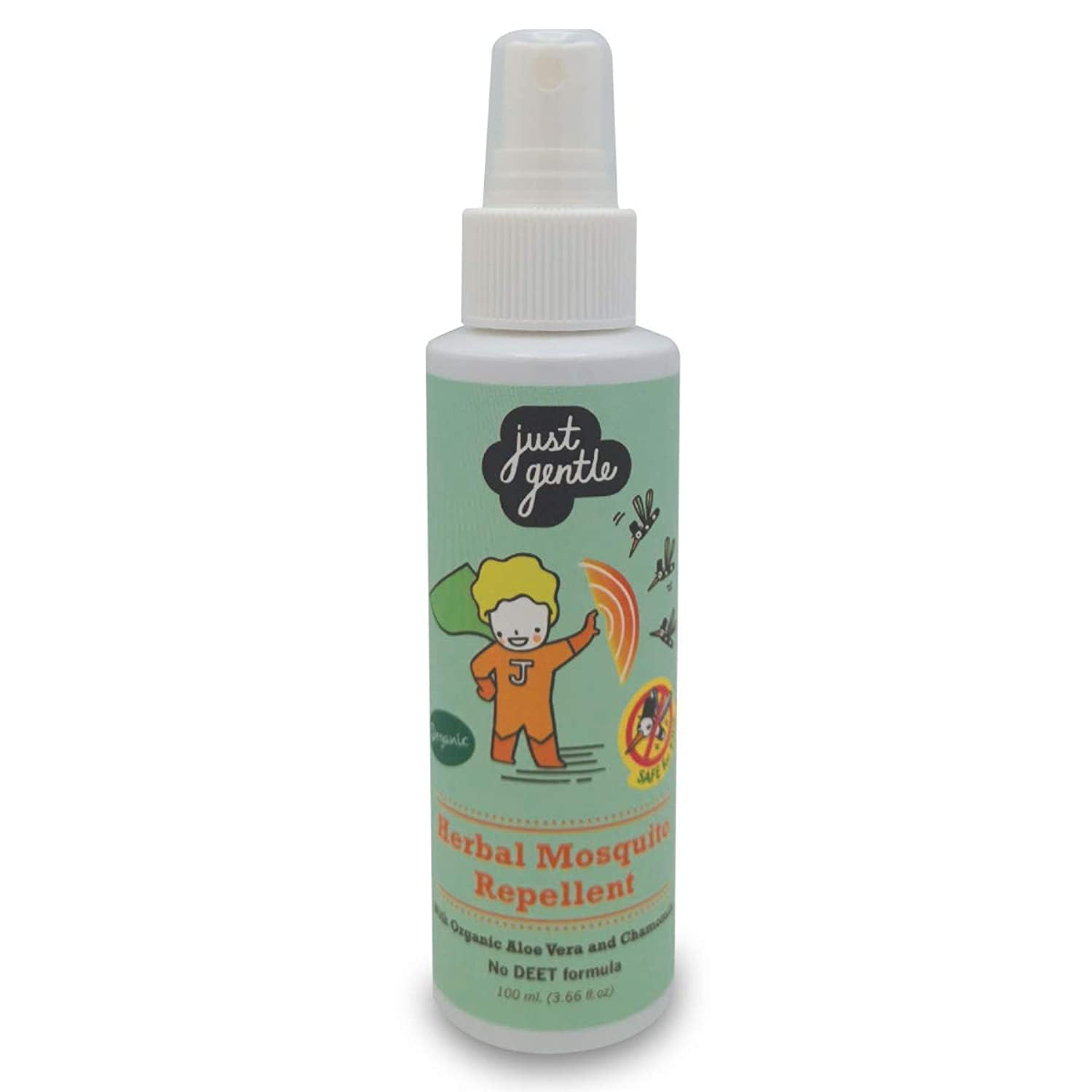 Herbal Mosquito Repellent Spray - DEET-Free, Safe for Kids, Effective Protection with Organic Chamomile & Citrus Extracts, 100ml