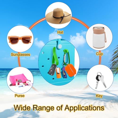 Image of Mity rain Key Holder for Bogg Bag, Accessories for Bogg Bags Original X Large, Insert Charm Carabiner Keychain for Beach Bag