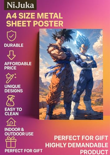 Image of NIJUKA Anime Printed A4 Size Metal sheet Poster For Home And Room Decoration | For Anime Art Fans Boys And Girls (UI First Stag And Dark Blue Form GV)