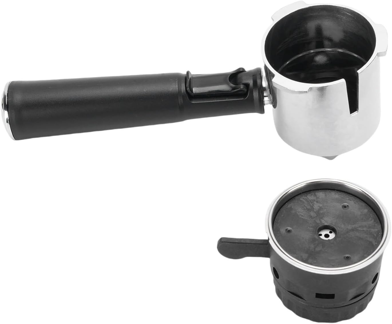Coffee Machine Parts Handle Easy To Disassemble Coffee Machine Handle Aluminium Alloy Reusable Fine Filter Ergonomic For Cafes