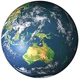 FEEE-ZC The Moon Earth Puzzle, 1000 Piezas de Juegos educativos interactivos para niños, Juguetes de descompresión, Rompecabezas de Madera para niños, Adultos, mapas de Planetas (Australia)
