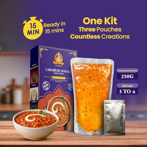 Image of Beeji's Recipe Combo Pack - Shahi Malai Gravy Paste + Lababdar Masala Gravy Paste | Just Add Fresh Vegetables, Paneer or Chicken | Made with Pure Ghee | No Preservatives | Ready in 15 Minutes | 2 Packs Included | Each Pack 250g | Serves 3-4 People
