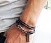 COOLLA Fashion Punk Cross Leather Mens Cuff Bracelet Sl2662 (Brown)