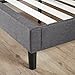ZINUS Curtis Upholstered Platform Bed Frame, Mattress Foundation, Wood Slat Support, No Box Spring Needed, Easy Assembly, Grey, King