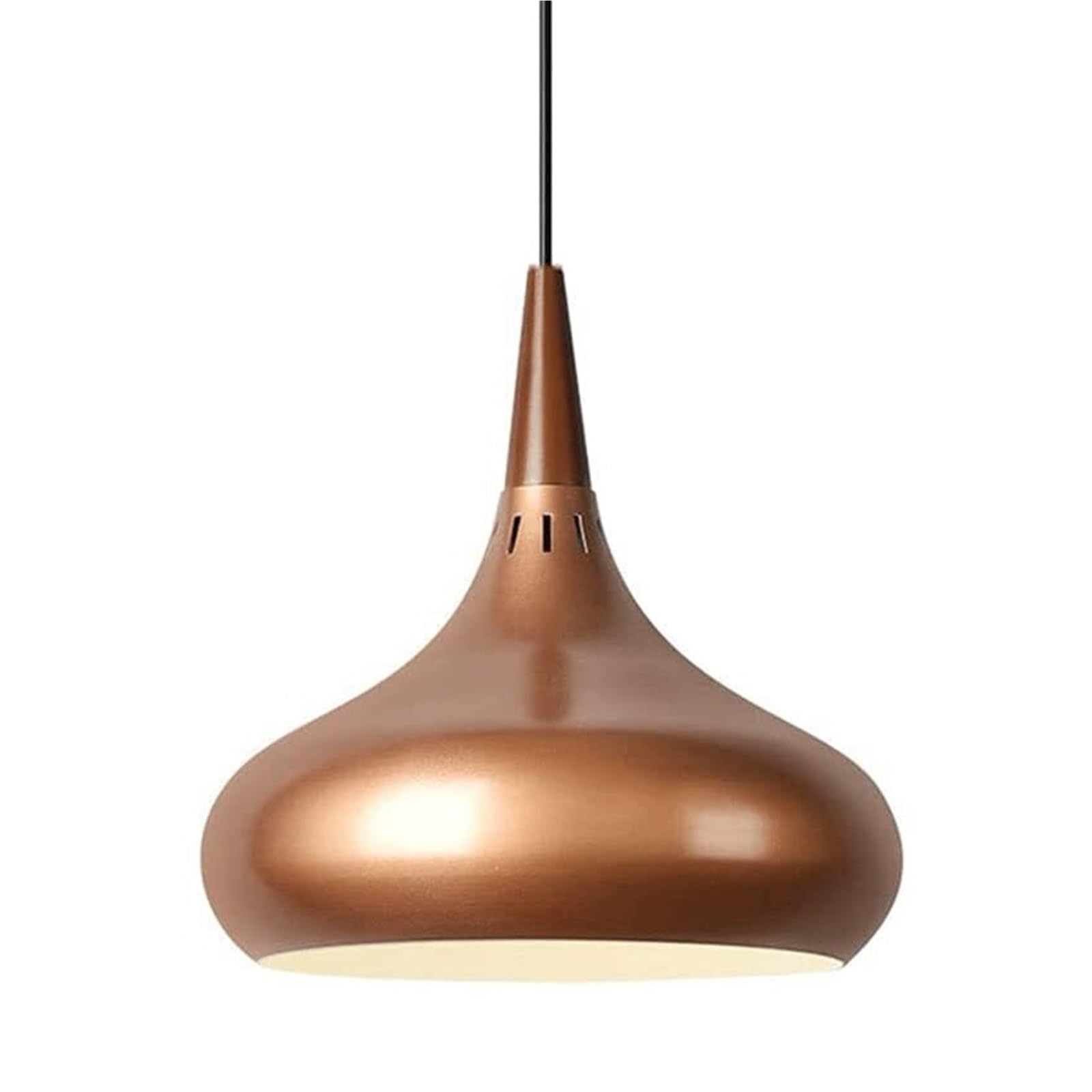 KHUKHU Nordic Style Wrought Iron Chandelier, Ceiling Decoration Pendant Light, E27 Single Head Hanging Lamp, Creative Colored Lampshade, Restaurant Attic Aisle Light Fixtures(Gold,36cm)