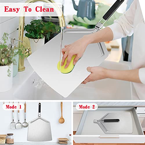 Dimbrah Pizza Peel 16 Inch,Pizza Paddle Stainless Steel-Pizza Spatula Paddle Super Peel For Pizza Accessories,Metal Pizza Peel With Folding Handle #TOP3