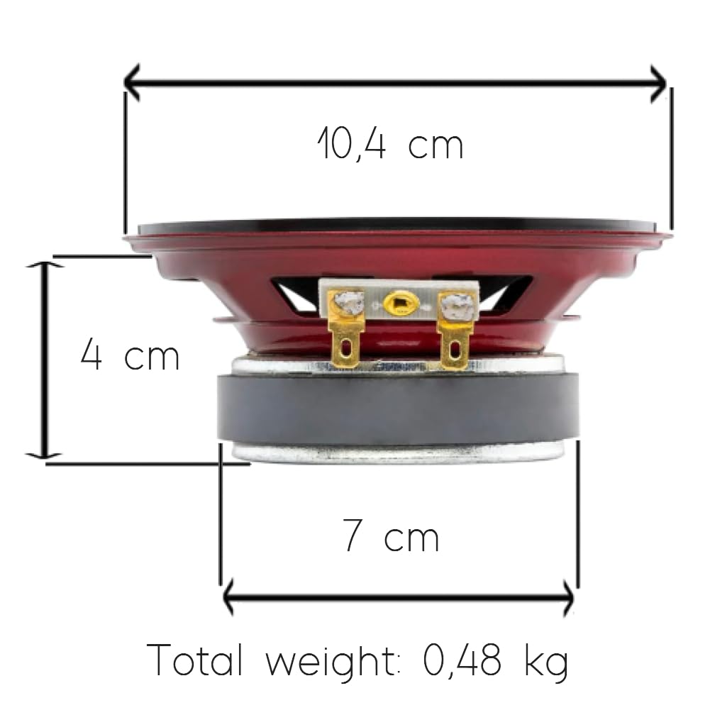 ZESTAW DO DS 18 PRO-X4.4BMSL 1 głośnik średniotonowy 10 cm, 100 mm, 4" średnicy, 100 W RMS i 200 W max, impedancja 4 omy, czułość 89 db spl, 1 szt. + element mocujący
