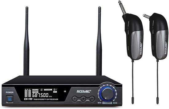 EX-200/GT Wireless Guitar Microphone LCD Display for Electric Guitar Bass Keyborad Drums Violin 6.35mm Jack Electric Instruments