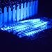 Vmanoo LED Outdoor, 8 Tube Meteor Shower Rain Lights Solar Powered Icicle Raindrop Snow Falling, Cascading Lighting for Garden Outdoor Patio Holiday Party Halloween Decoration (Blue)