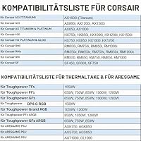 DAOKAI CPU Kabel für Corsair,8-polig auf 8- und 4+4-polig, Stecker auf Stecker, EPS-CPU-Stromkabel,60 cm, für Thermaltake, für ARESGAME Power (60 cm + 20 cm) – Ansicht 4