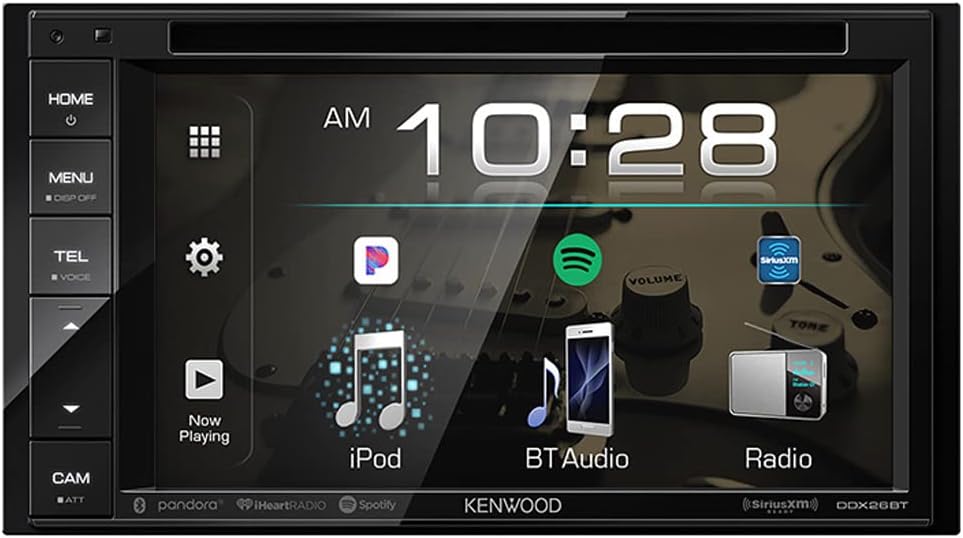Kenwood DDX25BT 6.2in 2-Din In-Dash DVD Monitor Bluetooth Receiver Sirius/MP3/WMA (Renewed)