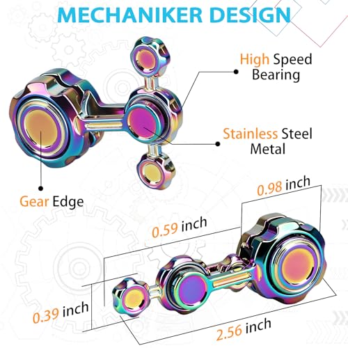 Image of Cool Gravity Fidget Spinner Toy Metal for Kids Adult, Small Gadget Desk Fidget Toy for Stress Relieve Anti Anxiety Boredom, Novelty Swing Fingertip Hand Finger Spinner Gift Classroom Prize Bag Filler