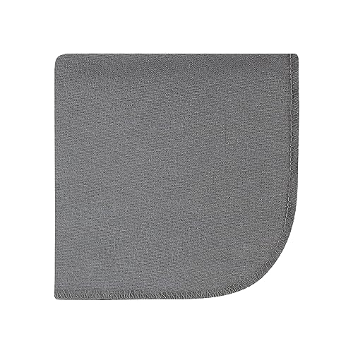Image of Hudson Baby Unisex Baby Flannel Cotton Poly Washcloths, Farm Friends Grey 10-Pack, One Size