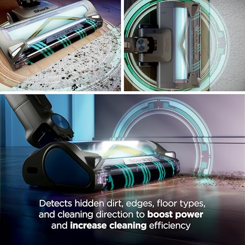 Image of Shark PowerDetect Cordless Stick Vacuum, Powerful Suction, HEPA Filtration, Carpet & Hard Floor, Portable, Stick Vacuum for Pet Hair, Java Ice Blue, IP1255