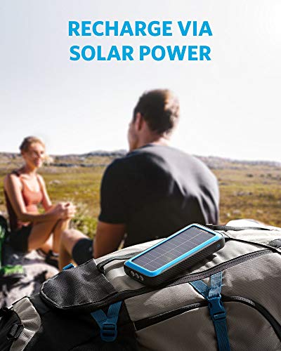 Anker PowerCore Solar 20000, 18W USB-C Power Bank 20,000 mAh with Dual...