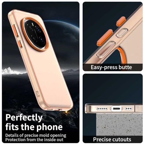 Image of for Honor Magic7 Pro 5G Case PC+TPU+PET Matte Anti-Drop Phone Back Cover - Orange