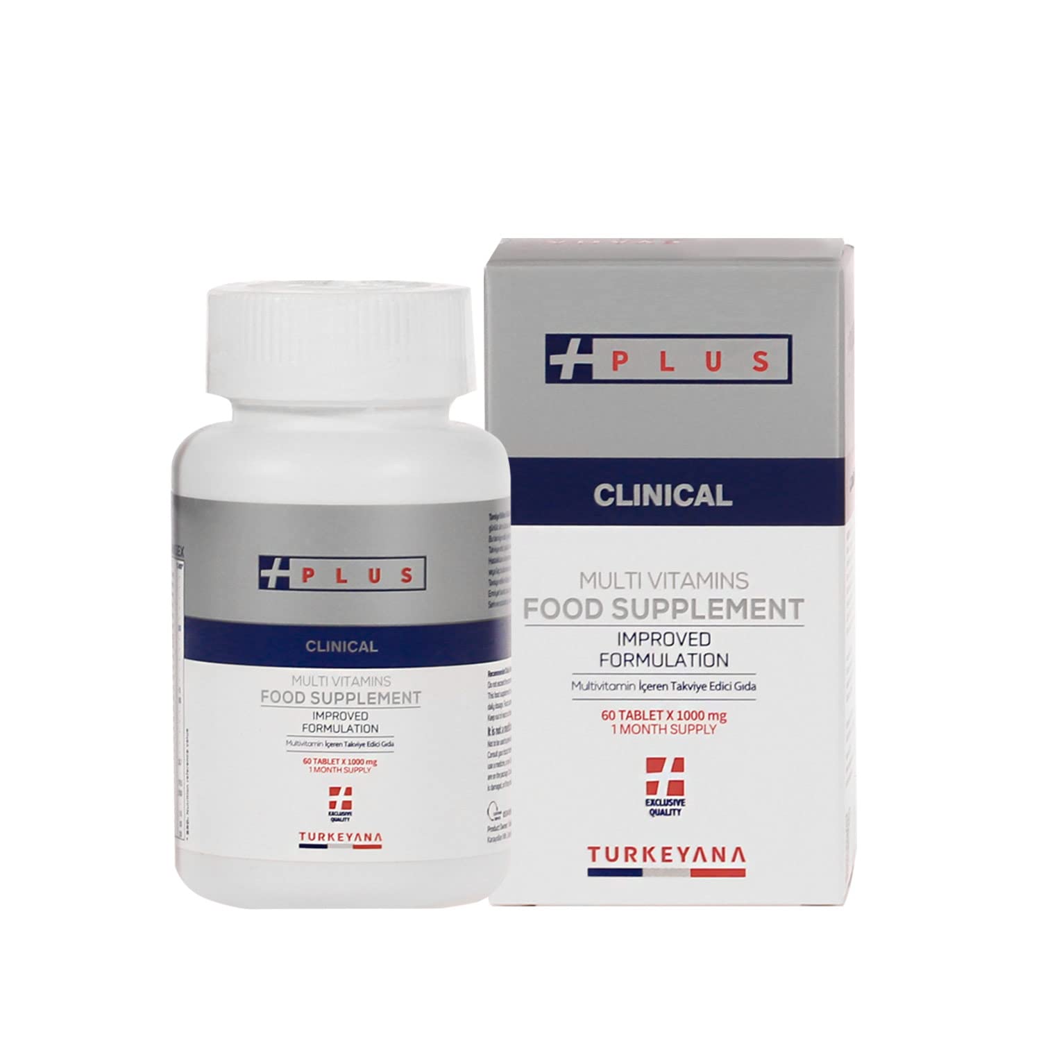 Cli̇ni̇Cal Multivitamin Food Supplement 60 Tablet, Vitamins for Women and Mens, Organic Capsules, Hair Vitamin, Natural Vitamins, Complete All Your Natural Vitamin Needs with Supplements