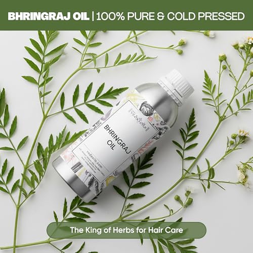 Image of VedaOils Bhringraj Hair Oil for Hair Growth 100ml | 100% Pure & Natural Cold Pressed Oil | Controls Hair Fall, Reduces Dandruff & Nourishes Scalp | Paraben & Silicone-Free | For All Hair Types