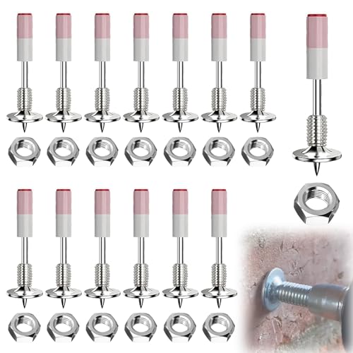 200 clavos para pistolas de clavos, juego con tuercas M8, pistola de clavos de 7,3 mm, clavos de acero manuales, clavos redondos para pistola de uñas, dispositivo de disparo de pernos, clavos para