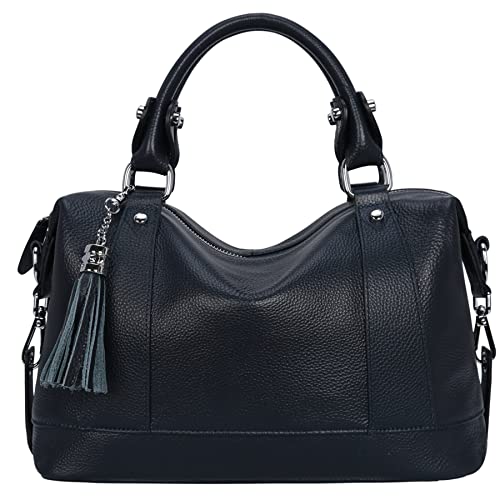 Image of HESHE Womens Genuine Leather Purse Satchel Tote Bags Ladies Real Leather Bags Crossbody Handbags