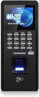 JUJETO Employee Time Clock, Fingerprint Time Attendance Swipe Machine Password Integrated Lock System Office Punch Clock, Fingerprint Attendance