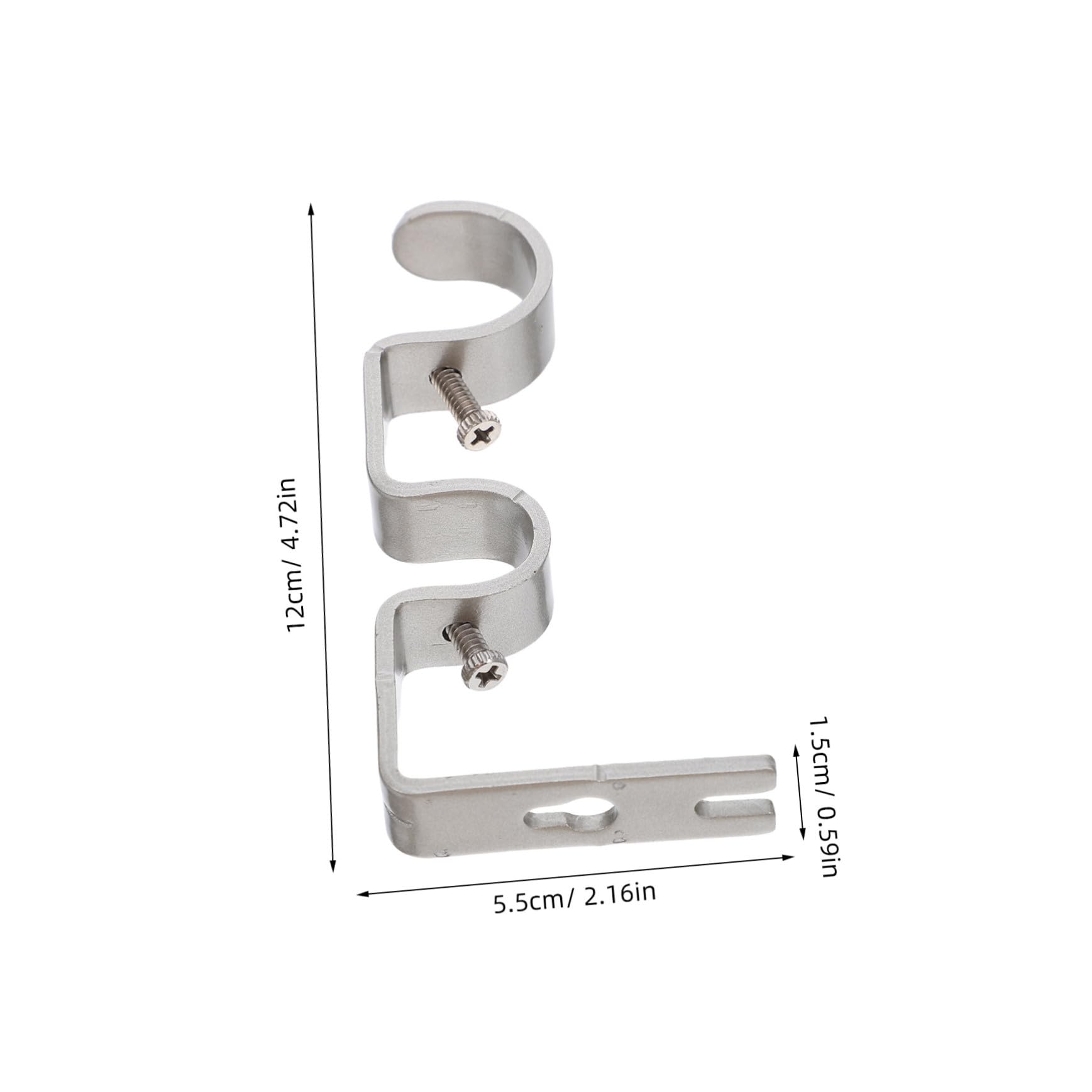 Cabilock 6 Pièces Support de Tringle à Rideaux Central en Fer Argenté