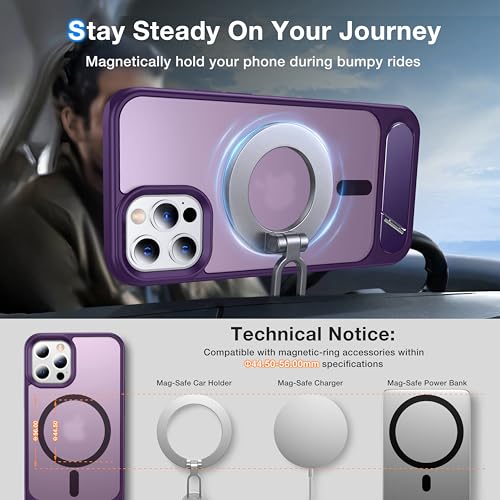 Support magnétique iPhone 12 Pro Max résistant aux chocs violet - 5