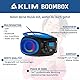 KLIM Boombox Radio mit CD Player - NEU - FM-Radio, CD Player, Bluetooth, MP3, USB, AUX - Inklusive wiederaufladbaren Akkus - Kabelgebundene und kabellose Modi - Kompakt und robust (Blau)