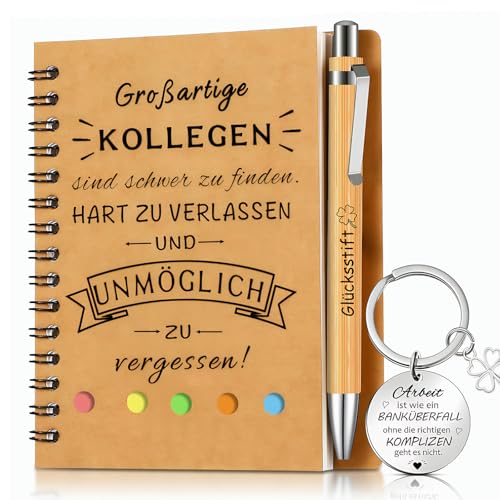 Abschiedsgeschenk Kollegen, 4 Stück Abschied Kollege Abschied Kollegin Abschiedsgeschenk Kollegin Erzieherin Lehrerin, Witzige Dankeschön Geschenke Ruhestand Geschenk Kleine Geschenke für Kollegen