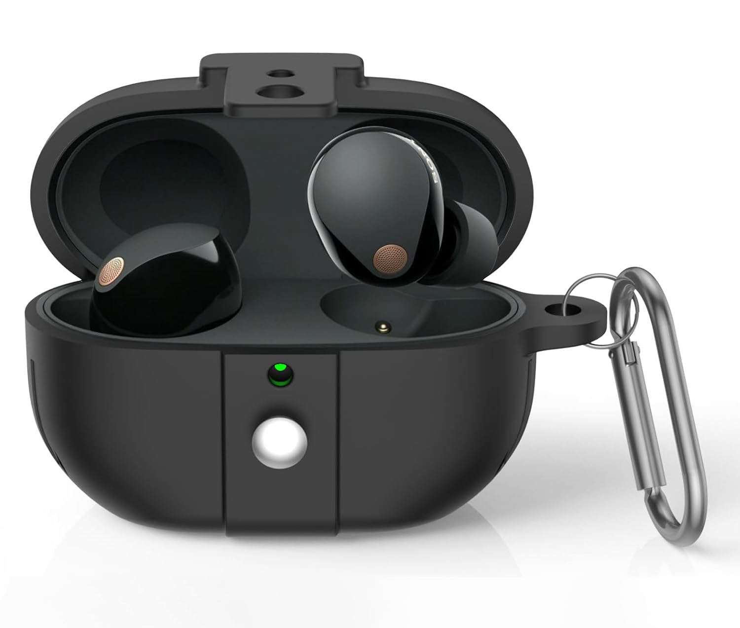 GEPAS Secure Lock Case with Keychain Compatible with Sony WF-1000XM5 Earbuds - Shockproof Anti Scratch Case