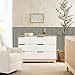 Babyletto Hudson 6-Drawer Assembled Double Dresser in Washed Natural and White, Greenguard Gold Certified