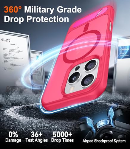 Image of Magnetic Compatible with iPhone 16 Pro Case, [Built-in Invisible Kickstand][Compatible with MagSafe][Military Grade Shockproof] Slim Translucent Matte Phone Case for iPhone 16 Pro 6.3 inch