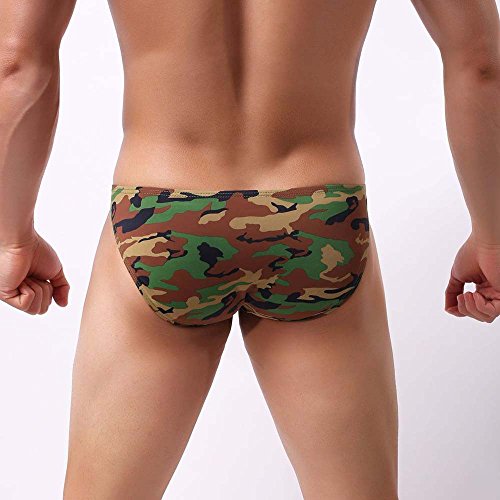 Mens Underwear Bikini Briefs Sexy Jockstrap U Bulge Pouch Camouflage Sexy Panties Novelty Slim Fit G-String #TOP5