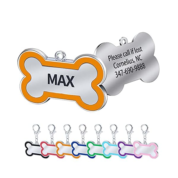 Personalized Engraving Pet ID Tags Small or Large Dog Tags Engraved Both Sides Bone Shape Cat Tag Customized Name Pink Black Purple Red Blue Gift for Pets Personalized Engraving Pet ID Tags Small or Large Dog Tags Engraved Both Sides Bone Shape Cat Tag Customized Name Pink Black Purple Red Blue Gift for Pets