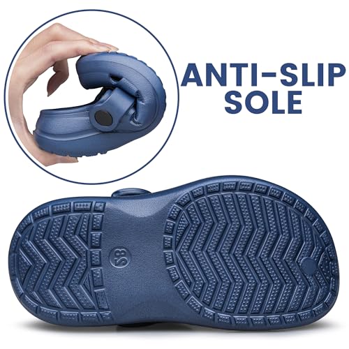 Image of vibdiv Boys Girls Clogs Kids Garden Shoes Unisex Child Cartoon Slides Sandals Beach Slipper Indoor Outdoor(Toddler /Little Kids /Big Kids)