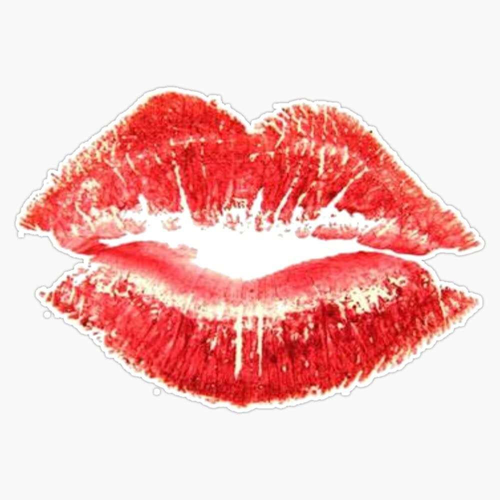 Magnet Beautiful Red Kiss Isolated Magnet Bumper Sticker Car Magnet Flexible Reuseable Magnetic Vinyl 5"