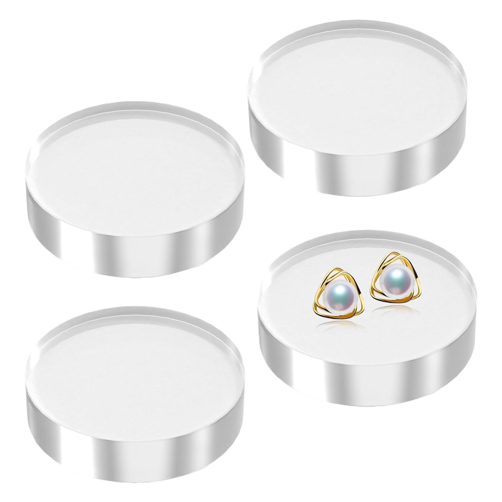 Support rond transparent pour sublimer vos pierres précieuses et minéraux sur vos étagères