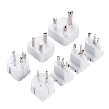 Ceptics World Travel 7 Adapter Separate Attachment Set for WPS-2B+, Type M, Type H, Type L, Type J, Type N, Type D, Type K (WPS-2B+ Sold Seperately)
