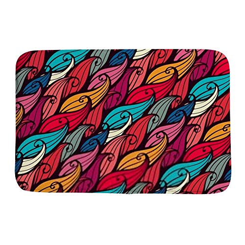 Tapis de bain antidérapant en microfibre de velours corail doux