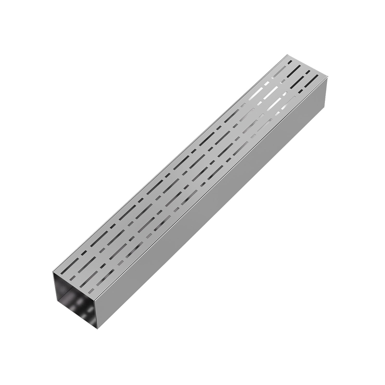 SUS Trench Drain Kit for Outdoor Drainage - Heavy Duty Channel Drain Grate(15x8cm Drain Trench)